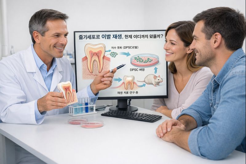 이빨 재생에 관한 연구와 그 성과에 대해 설명하는 의학박사