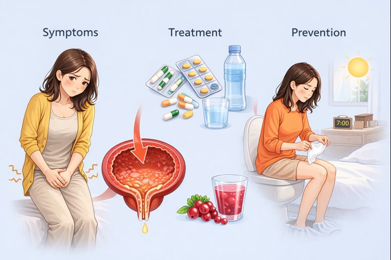 방광염치료와 예방을 나타낸 이미지