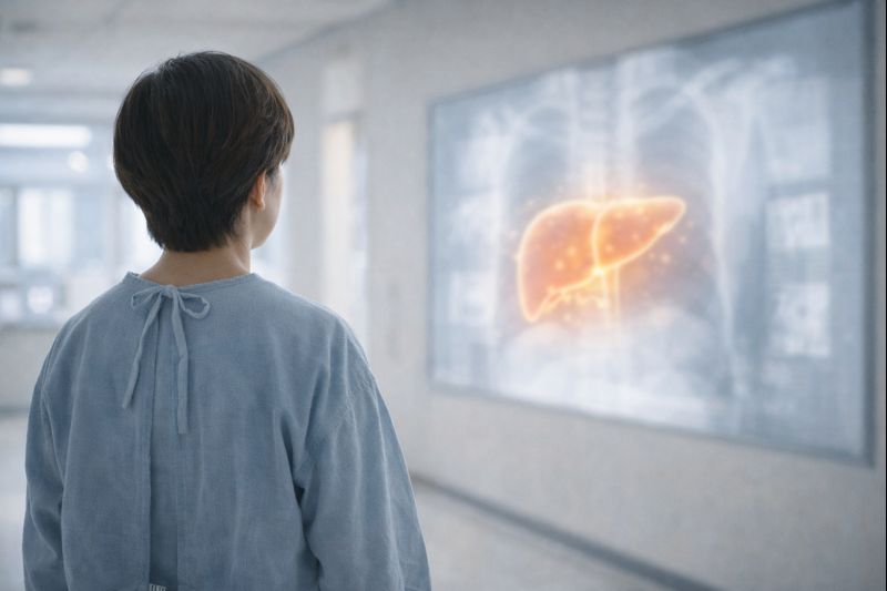 C형 간염 검사를 받고 치료 과정을 준비하는 성인의 모습